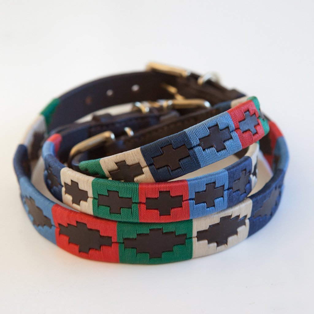dog collar stack of different sizes multi coloured